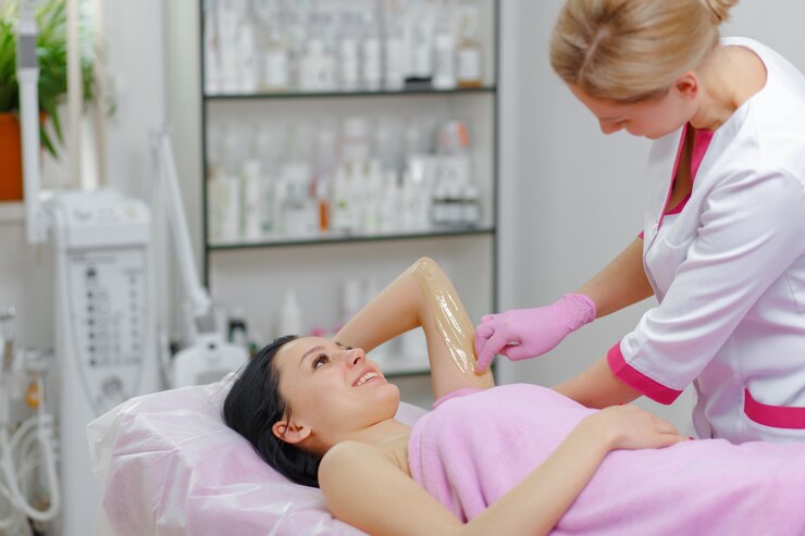 woman at skin clinic