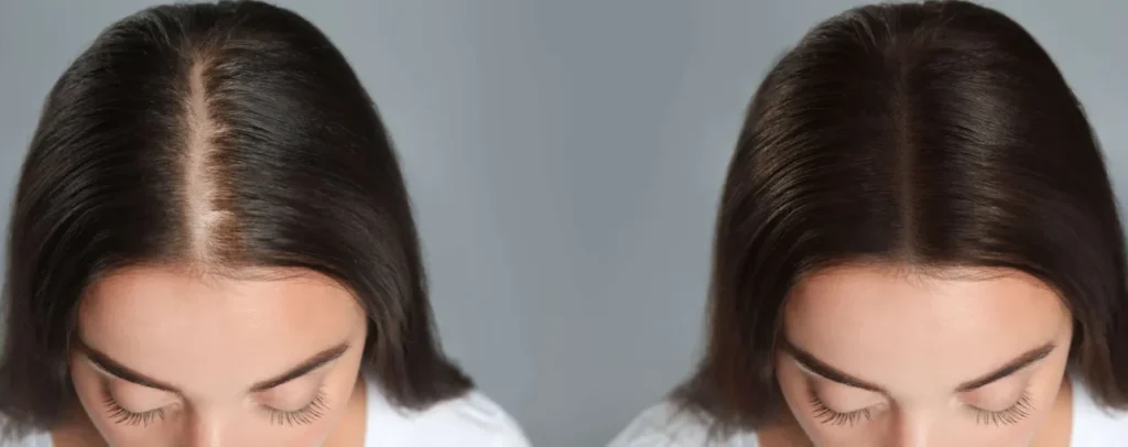 Hair thinning before and after treatment