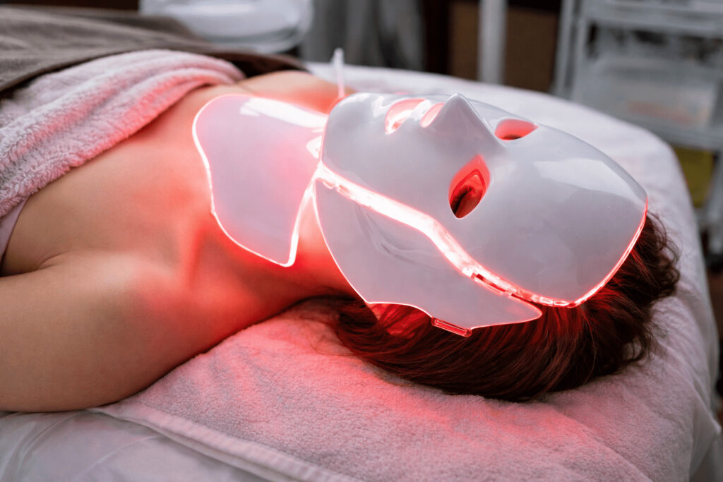 LED face mask therapy